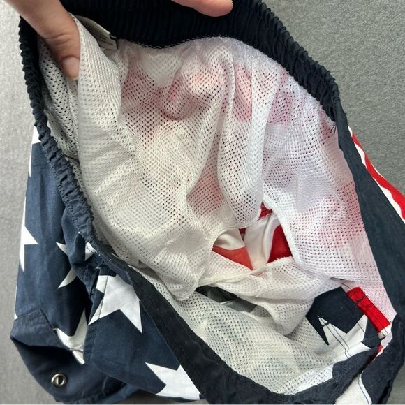 US Polo Ralph Lauren  Swim Trunk Short Mens M American Flag Star Stripe - Picture 9 of 16